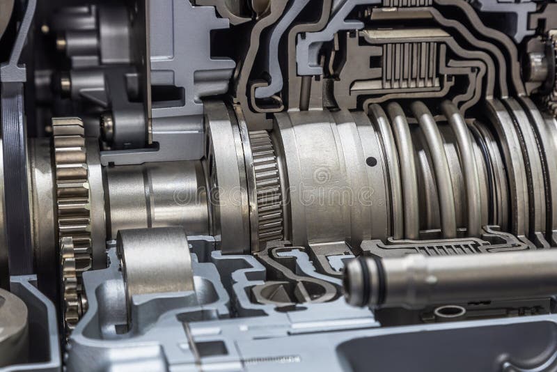 Gearbox and Bearings in the Section. Modern Technological Mechanisms Stock Photo Image of