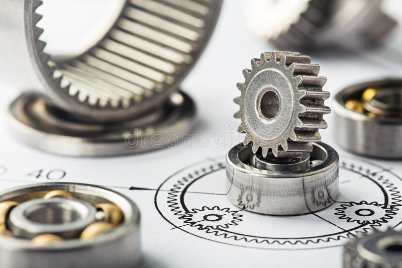 Gears, Bearings and Mechanism Parts.Elements of Mechanical Blocksand