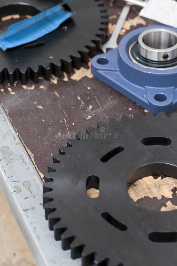 Gears and bearings stock photo. Image of shaft, steel 55072482