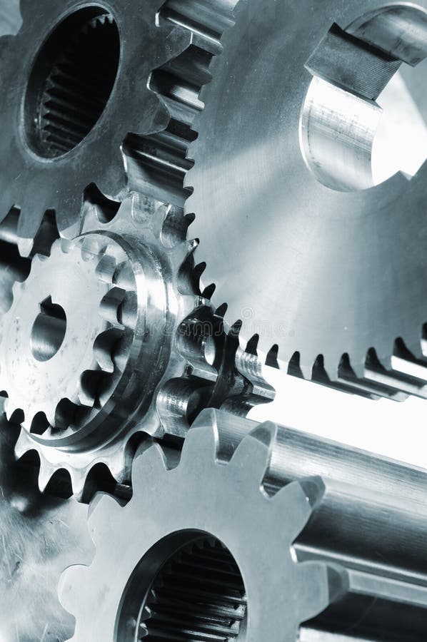 Gears, Cogs And Bearing Engineering Parts Stock Image Image of