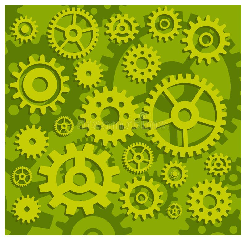 Gears in green