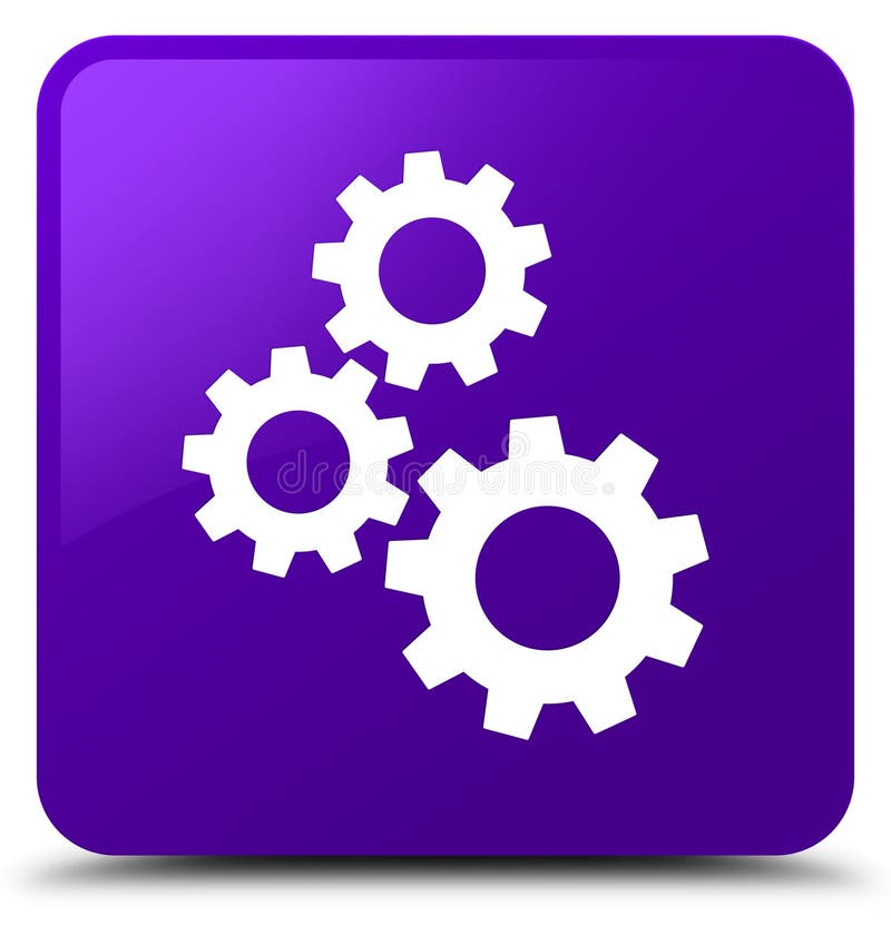 Settings Icon Purple Square Button Stock Illustrations 165 Settings