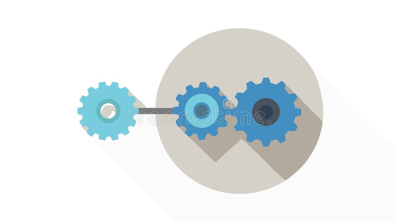 Gears icon, representing settings or system configuration, vector design Generative AI royalty free illustration