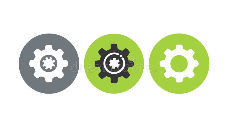 Gears icon, representing settings or system configuration, vector design Generative AI vector illustration