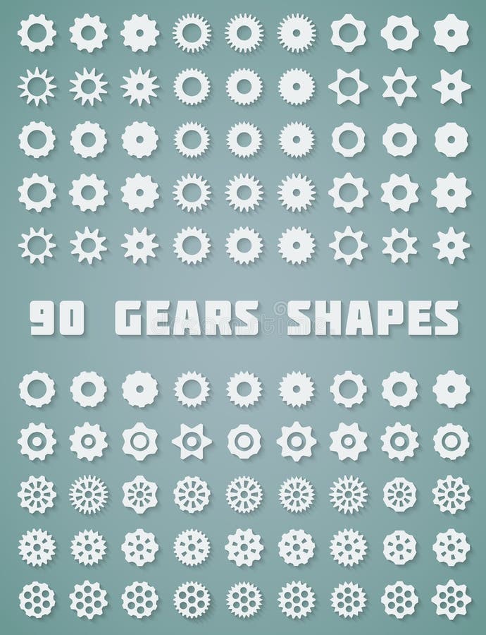 Gears Icons Set stock illustration Gears Icons Set stock illustration