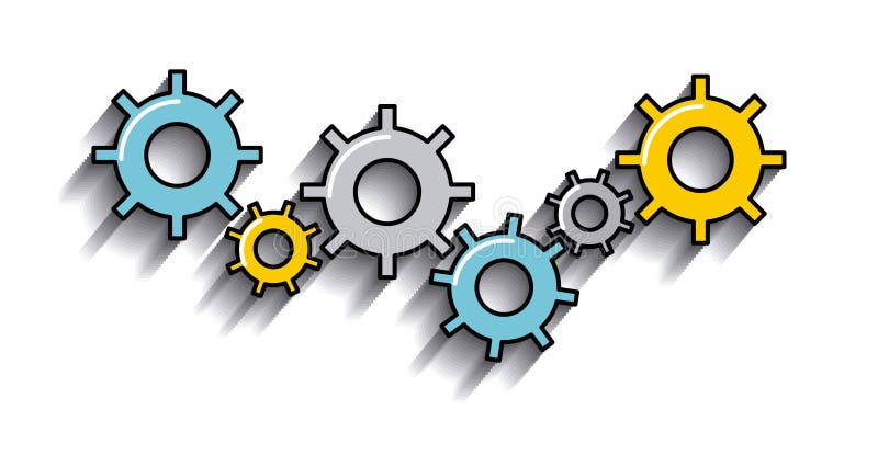 Gears machine design royalty free illustration
