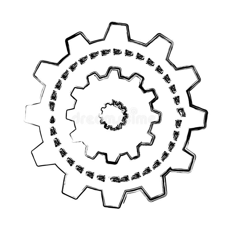 Gears machine isolated icon royalty free illustration