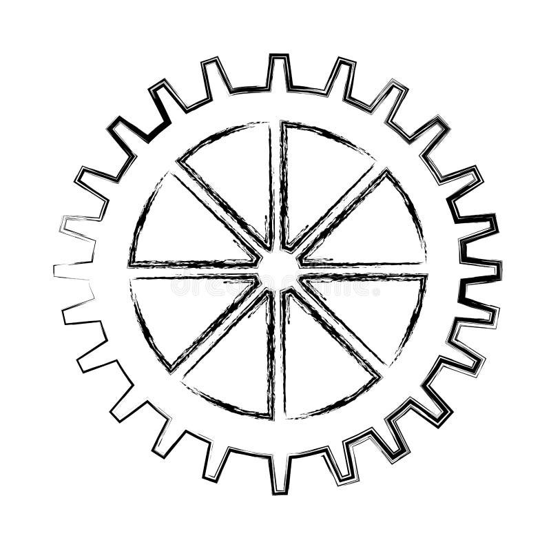 Gears machine isolated icon vector illustration
