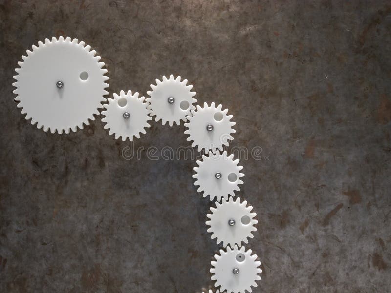 The Gears of a Mechanism on Metal Wall Stock Image Image of rackwheel
