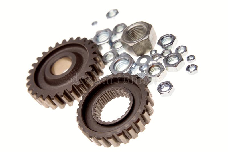 Steel nuts and bolts stock image. Image of metal, zinc 41596981