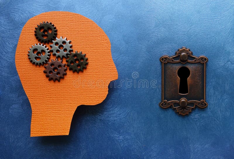 Gear head and lock royalty free stock photos