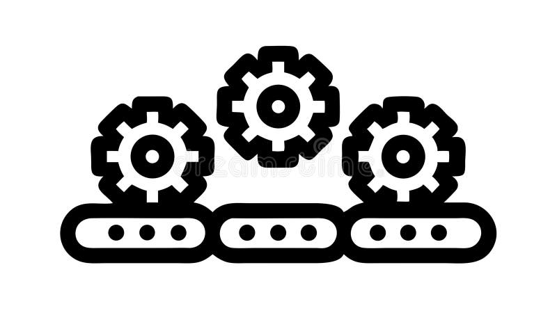 Gears Settings Cogwheels Vector Icon, vector design Generative AI royalty free illustration