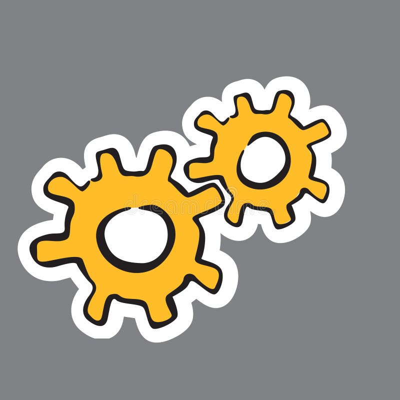 Gears. Vector Illustration Decorative Design Stock Vector