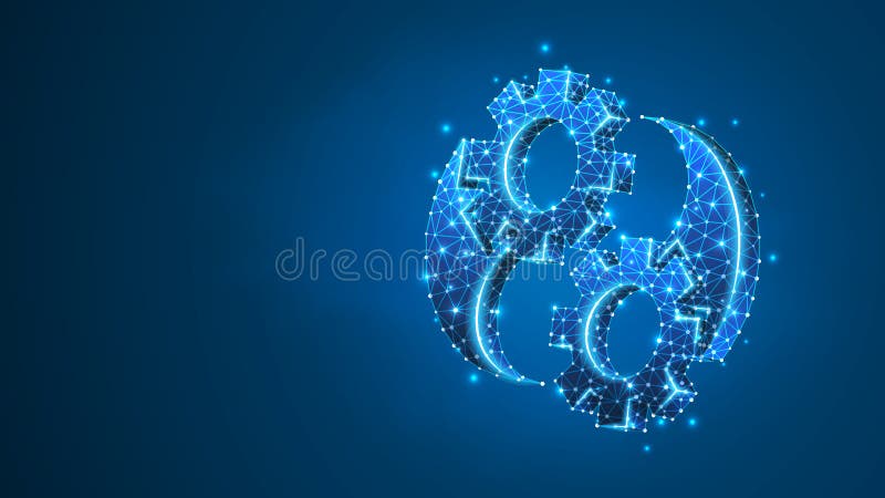 Gears Yin-Yan symbol. Industry balance, business solution, mechanical technology, engineering concept. Abstract, digital royalty free illustration Gears Yin-Yan symbol. Industry balance, business solution, mechanical technology, engineering concept. Abstract, digital royalty free illustration