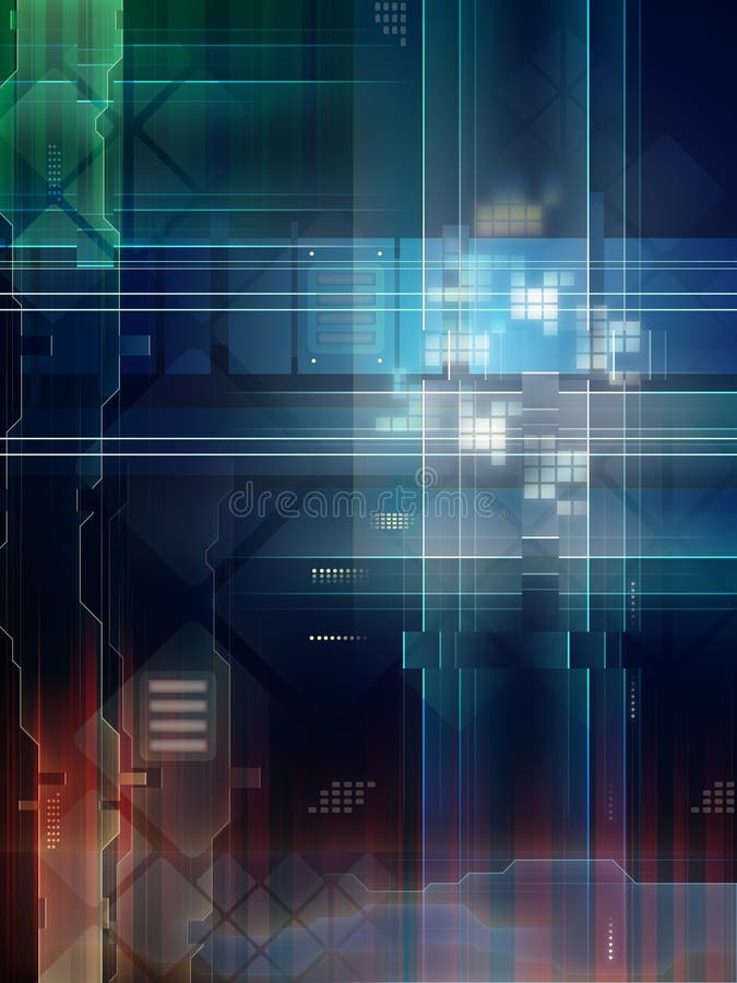 Hightech achtergrond royalty-vrije illustratie