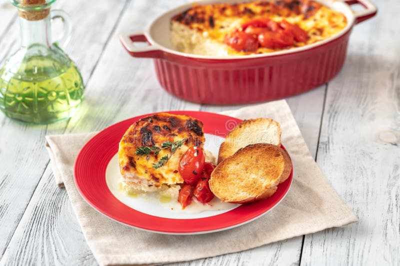 Gebakken ricotta royalty-vrije stock foto