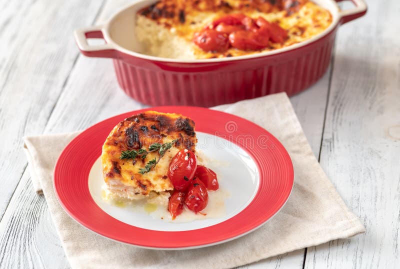 Gebakken ricotta stock fotografie