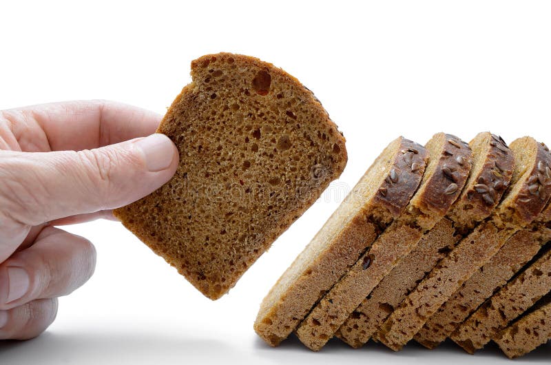 Gebakken vers brood op witte achtergrond royalty-vrije stock foto's