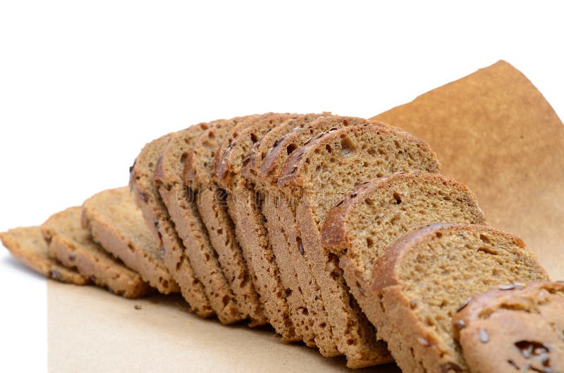 Gebakken vers brood op witte achtergrond royalty-vrije stock afbeeldingen