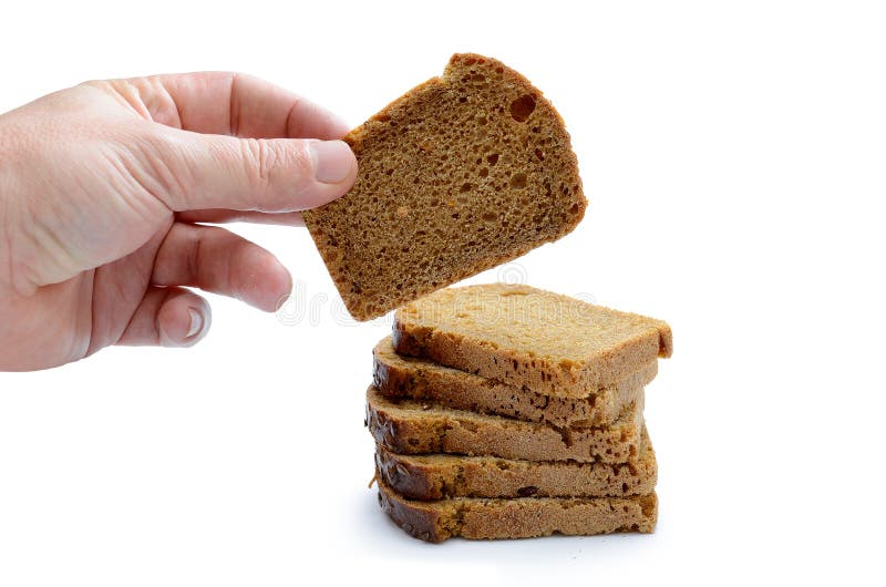 Gebakken vers brood op witte achtergrond royalty-vrije stock foto