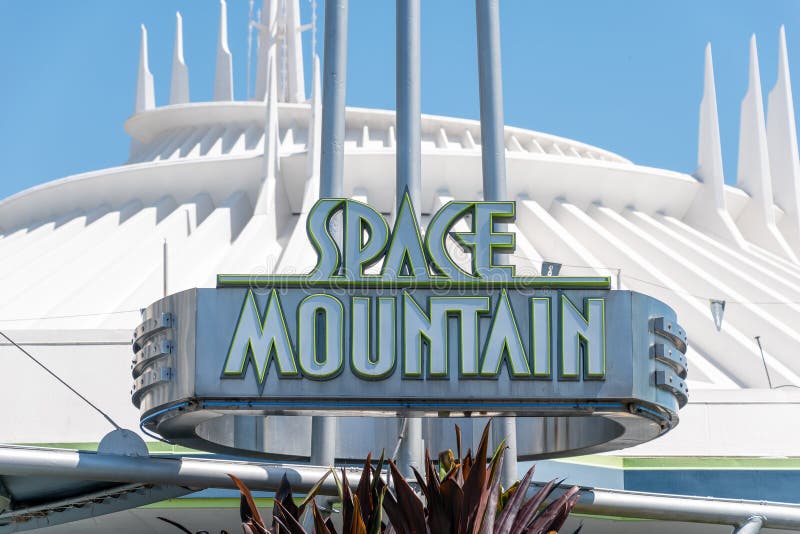 Sign for Space Mountain at Disney Magic Kingdom. Sign for Space Mountain at Disney Magic Kingdom