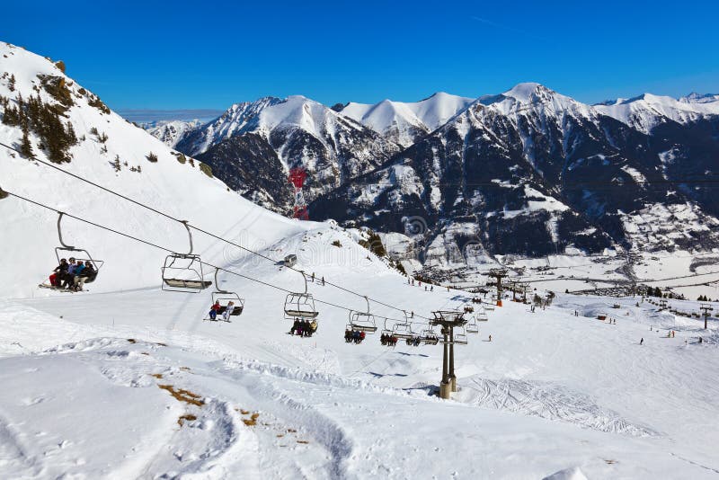 GebirgsSkiort falsches Hofgastein - Österreich stockbild GebirgsSkiort falsches Hofgastein - Österreich stockbild