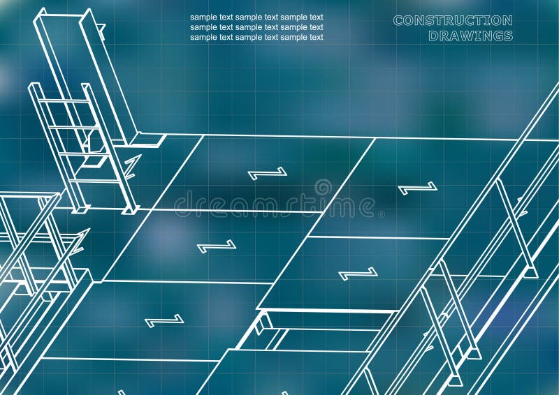Gebouw. metaalconstructies. volumetrische constructies 3d ontwerp vector illustratie