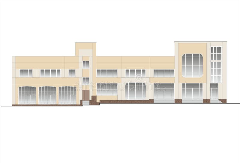 Gebouwen en structuren van de vroege en medio 20ste eeuw vector illustratie Gebouwen en structuren van de vroege en medio 20ste eeuw vector illustratie
