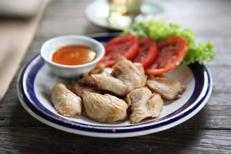 Gebraden kip royalty-vrije stock afbeeldingen