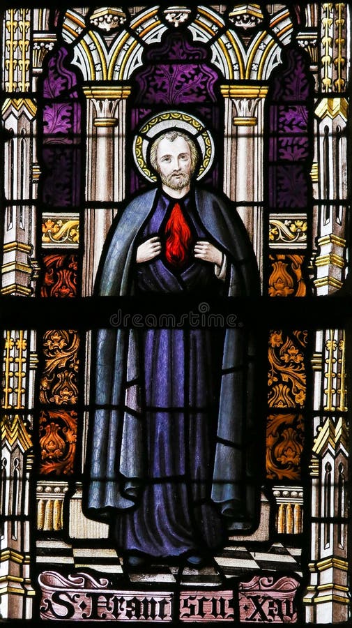Gebrandschilderd glas - Heilige Francis Xavier royalty-vrije stock fotografie Gebrandschilderd glas - Heilige Francis Xavier royalty-vrije stock fotografie