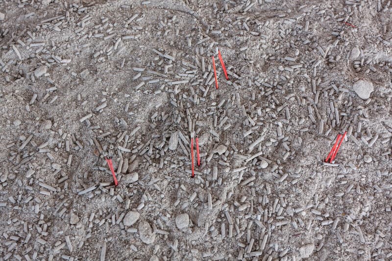 Gebrannter Weihrauch. Asche Und Stock. Meditation Zu Hause. Asche Nach