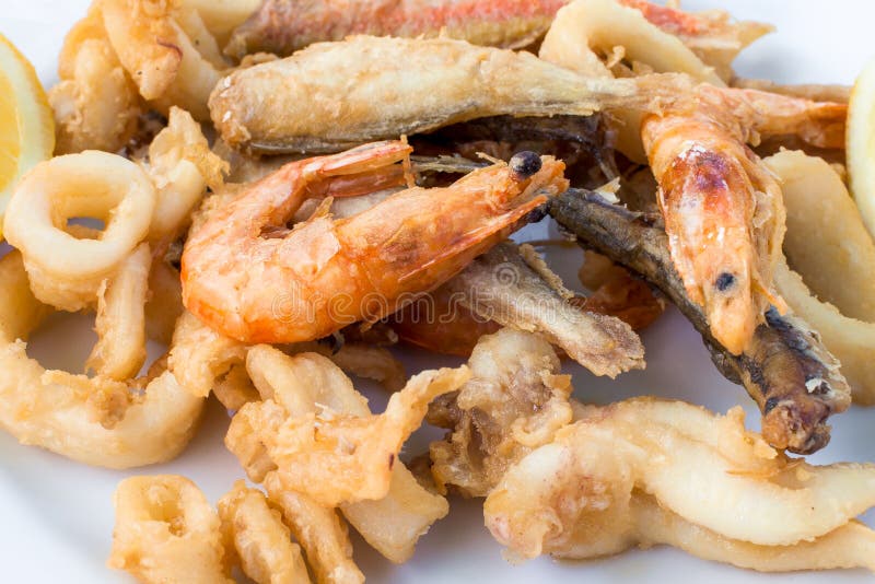 Gebratenes Meeresfrüchte lizenzfreies stockbild