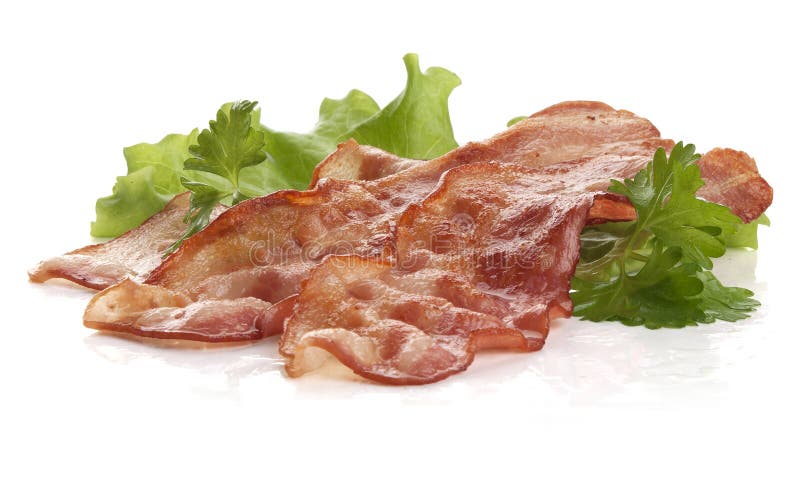 Gebratener Speck stockfotografie