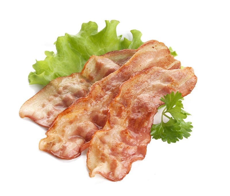 Gebratener Speck stockbilder