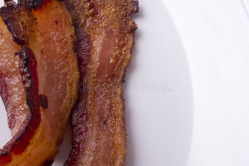 Gebratener Speck stockbild