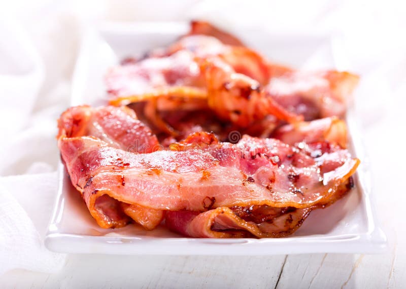 Gebratener Speck stockfotos