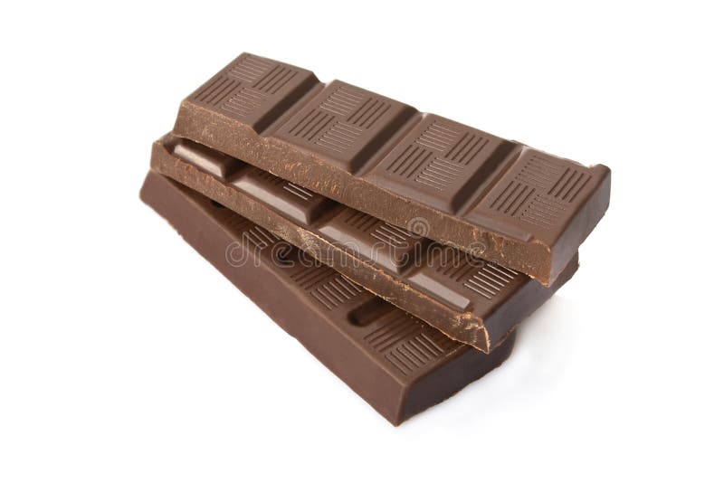 Gebroken reep donkere chocolade royalty-vrije stock foto's