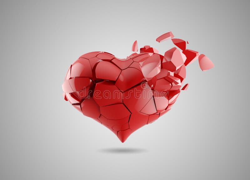 Gebroken hart stock illustratie Gebroken hart stock illustratie