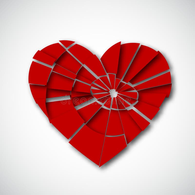 Gebroken hart op wit stock illustratie Gebroken hart op wit stock illustratie