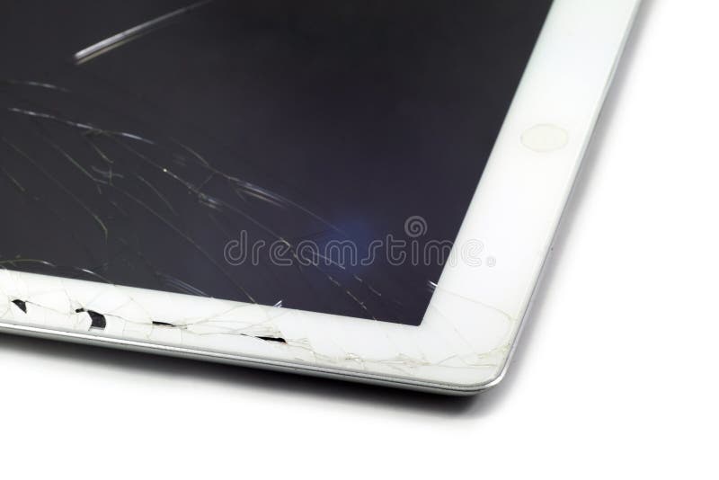 Gebroken tablet stock afbeeldingen Gebroken tablet stock afbeeldingen