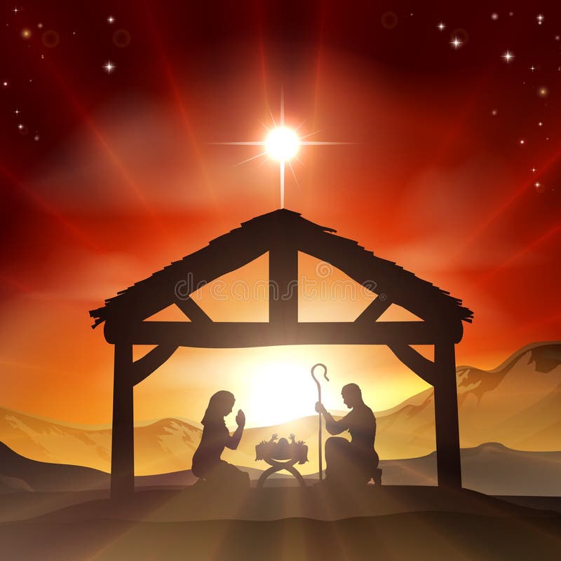 Geburt Christi Christian Christmas Scene