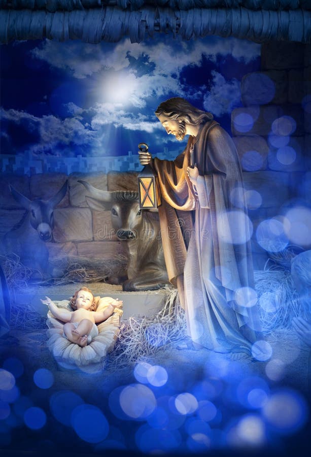Geburt Christis-Weihnachten Jesus Birth Stockfoto - Bild Von Glcklich