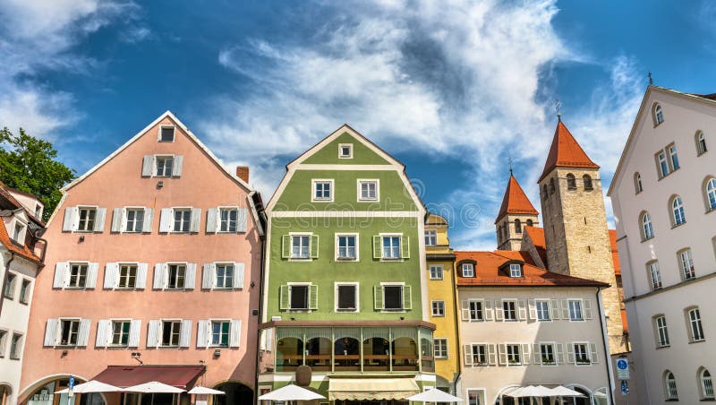Gebäude in der alten Stadt von Regensburg, Deutschland stockbild Gebäude in der alten Stadt von Regensburg, Deutschland stockbild