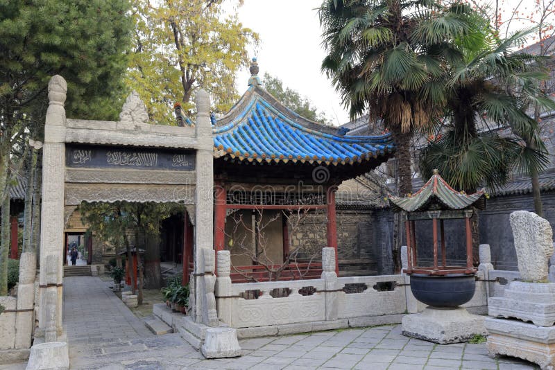 Gebäude in der großen Moschee Xian-huajue Wegs, luftgetrockneter Ziegelstein rgb lizenzfreies stockbild Gebäude in der großen Moschee Xian-huajue Wegs, luftgetrockneter Ziegelstein rgb lizenzfreies stockbild