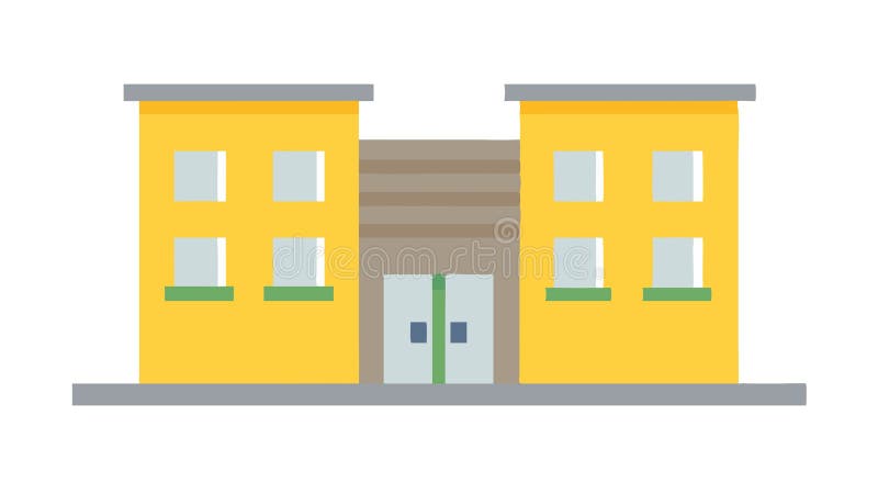 Gebäude für Bürowohnung Stadtsymbol Vektordesign Generativ AI stock abbildung