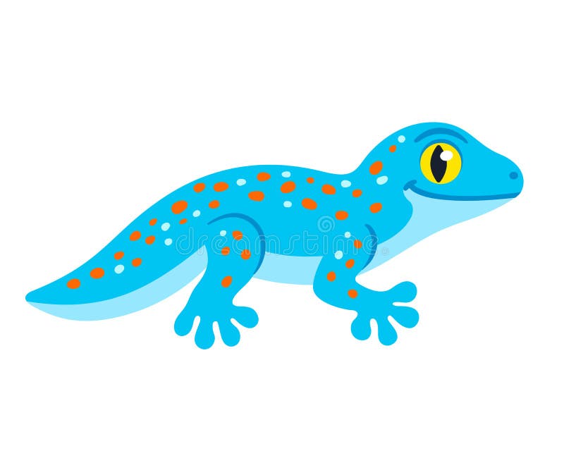 Gecko mignon de Tokay de bande dessinée illustration libre de droits Gecko mignon de Tokay de bande dessinée illustration libre de droits