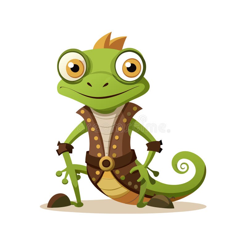 Gecko дрожит в стильной обстановке бесплатная иллюстрация