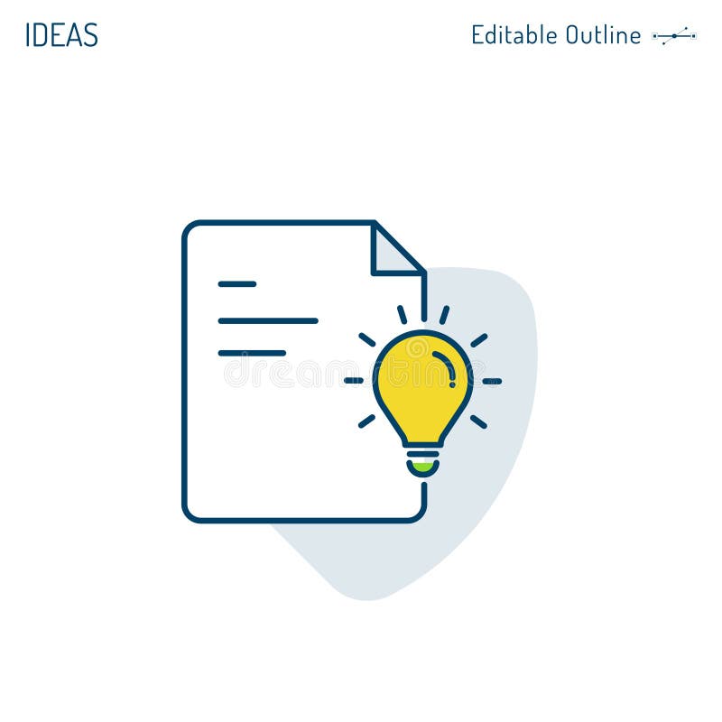Gedanklich lösen, Ideenikone, eingeleitete Strategie, Brainstorming, Birnenikone, Dokument, Firmenkundengeschäftbürodateien, E vektor abbildung Gedanklich lösen, Ideenikone, eingeleitete Strategie, Brainstorming, Birnenikone, Dokument, Firmenkundengeschäftbürodateien, E vektor abbildung