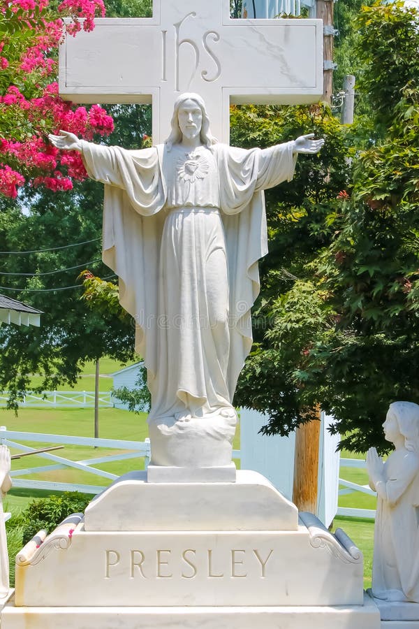 Presley Memorial Garden Graceland Redaktionelles Stockfoto Bild