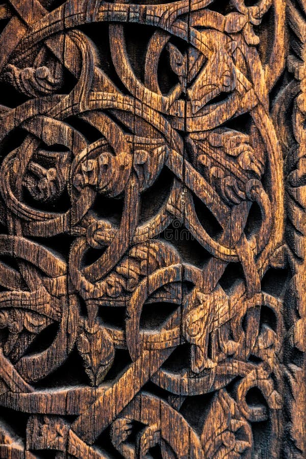 Gedetailleerd patroon van oude Vikingen in Noorwegen stock afbeeldingen Gedetailleerd patroon van oude Vikingen in Noorwegen stock afbeeldingen